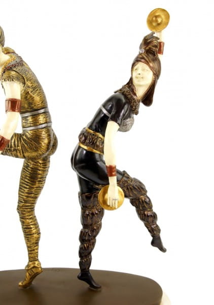 Art Deco Bronze Skulptur - Harlekin Tänzer - signiert Chiparus
