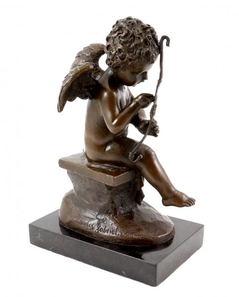 Bronzefigur - Amor / Gott der Liebe - sign. Charles Louchet