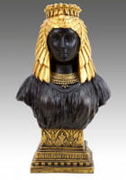 Ägyptische Kleopatra Büste - Griechische Statue - signiert Milo