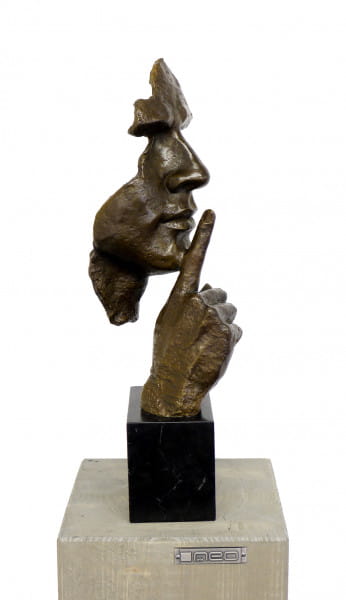 Die Stille - Moderne Bronzeskulptur - Hommage an Salvador Dali