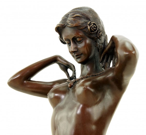 Jugendstil Bronze Akt - signiert Paul Ponsard - New Necklace