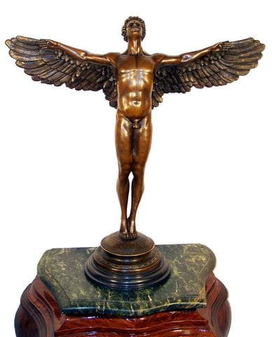 Große Ikarus Bronzestatue - Adolph Alexander Weinman 