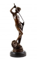 Bronzestatue - David (nach dem Kampf) - sign. Antonin Mercié