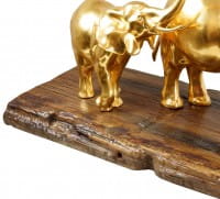 Moderne Kunst - Vergoldete Elefantenherde von Milo - Elefantenfigur