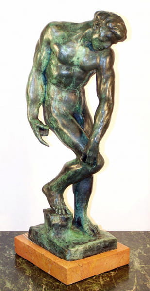 Moderne Bronzeskulptur - Adam - von Auguste Rodin