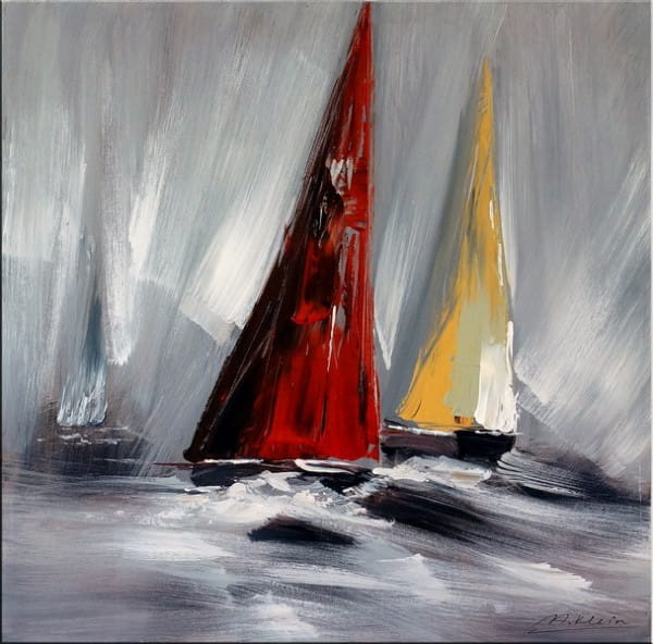 Sailing Regatta II - Acrylmalerei - sign. Martin Klein