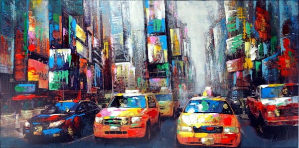 Broadway Scene – New York Bild – Martin Klein – Taxi Drive