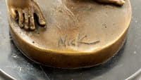 Erotik Bronze - Geiler nackter Mann mit steifen Penis - M. Nick
