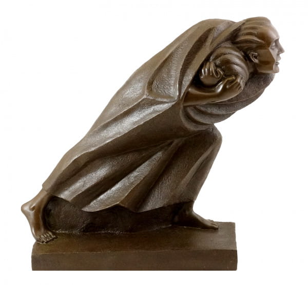 Bronzefigur - Der Flüchtling - sign. Ernst Barlach