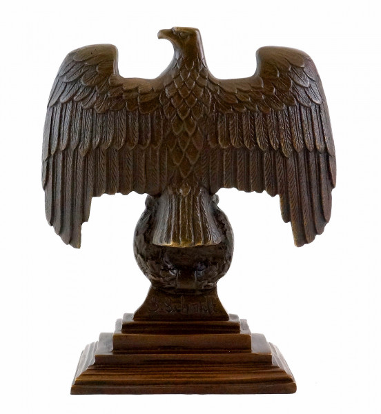 Bronze Reichsadler 1.WK auf Eisernem Kreuz - Echte Bronze