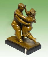 Moderne Bronzefigur - Paar beim Tanz - nach Fernando Botero
