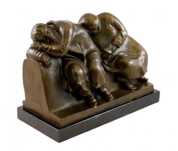 Moderne Bronzefigur - Schlafendes Bauernpaar - Ernst Barlach