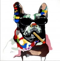 Cool Bulldog – Hundebild – Martin Klein - Bully Gemälde