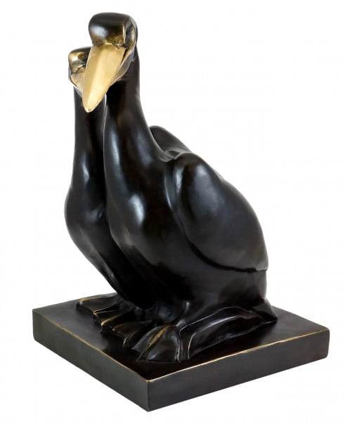 Art Deco Bronzefigur - Two Pelicans - Alexander Kelety