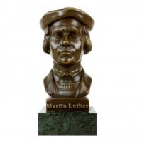 Martin Luther Büste - Bronzefigur - signiert Gladenbeck 
