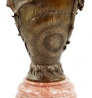 Jugendstil Vase aus Bronze - signiert Moreau - Erotik Akt
