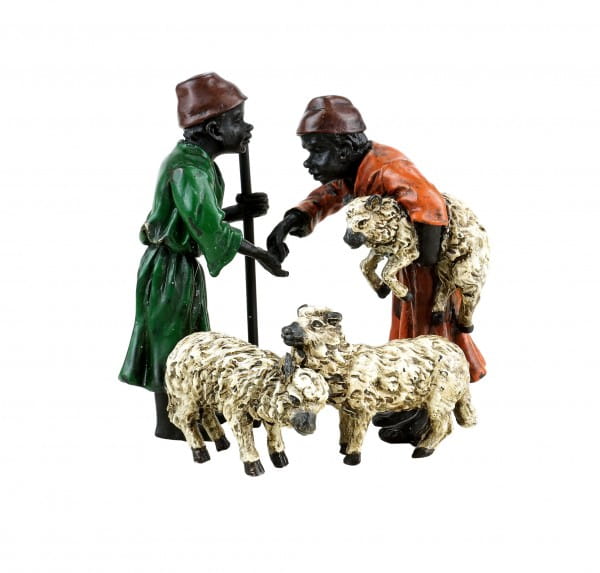 Arabische Schafhändler - Wiener Bronze - handbemalt - gestempelt