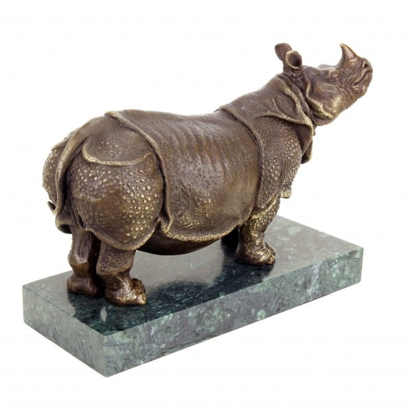 Nashorn Bronzeskulptur von Rembrandt Bugatti - Tierskulptur in Bronze