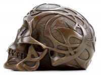 Tribal Skull - Tattoo Schädel - Totenkopf Bronzefigur - Stevens