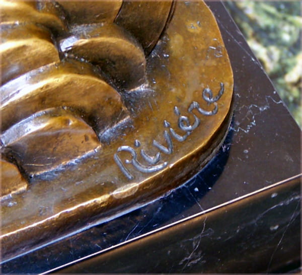 Art Deco Bronze (Der Komet) auf Marmor signiert Guiraud Riviére
