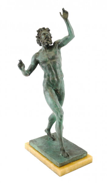 Faun aus Bronze - Fauno Danzante aus Pompeji - sign. Milo
