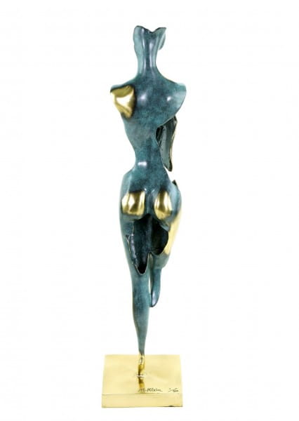 Limitierte Weibliche Silhouette - Abstrakte Bronze - signiert