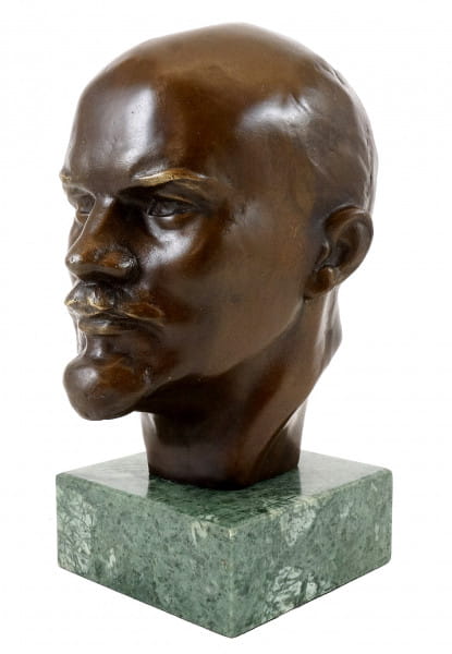 Bronzestatue - Wladimir Iljitsch Lenin - signiert