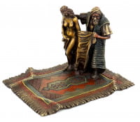 Teppichhändler mit Sklavin - Wiener Bronze - Bergman