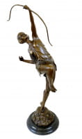 Große Art Deco Bronze Skulptur - Diana - Pierre le Faguays