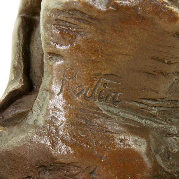Der Kuss - signiert Auguste Rodin - Bronzefigur