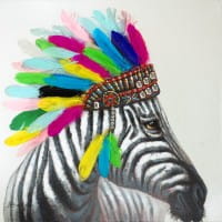Zebra Häuptling – Tierbild – Martin Klein – Zebra Gemälde - Acryl