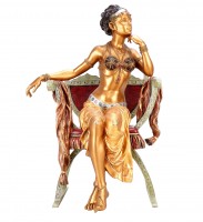 Wiener Bronze - Arabische Schönheit - zweiteilig - handbemalte Figur