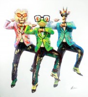 Gangnam Style – Witziges Tierbild – Martin Klein - Moderne Kunst Wandbild