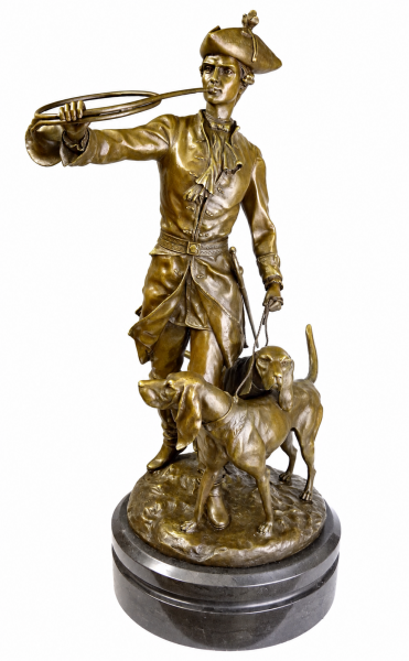 Jagd Deko - Moreau - Jagdszene - Skulptur - Bronzefigur