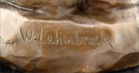 Wilhelm Lehmbruck Bronze - Sitzender Knabe - 1910 signiert
