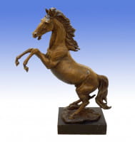 Dynamische Bronzefigur - Wilder Hengst - XXL Pferd von Milo