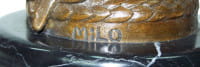 Jugendstil Bronze - Sklavin - Akt signiert Milo