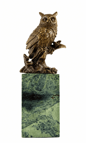 Uhu - Eule - Eulen Statue - Deko - Eulen Figuren - Bronze