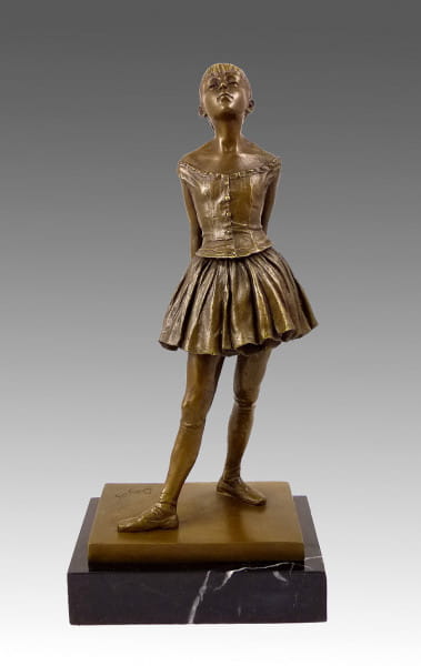 Bronzefigur - Vierzehnjährige Tänzerin - signiert Edgar Degas