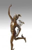 Hermes Bronze Figur - Giambologna- Griechische Legende
