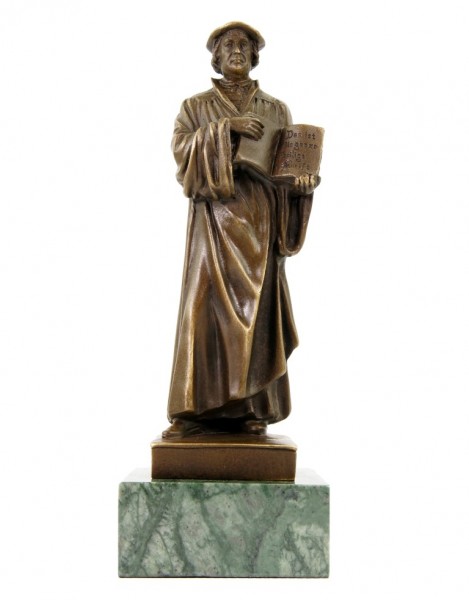 Martin Luther Statue - Klassische Bronzeskulptur - signiert Milo