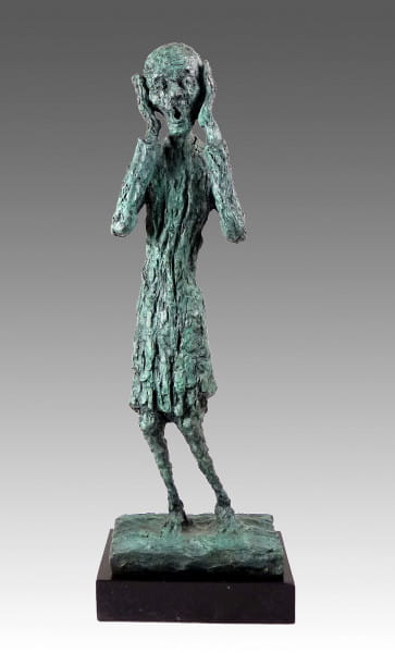 Hommage an Edvard Munch - Der Schrei als Bronzeplastik