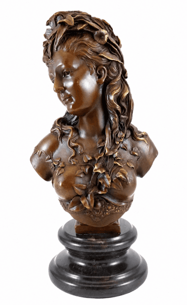 Jugendstil Figur - Buste de Flore (1865-70) - Bronzebüste - A. Carrier