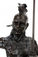 Limitierte Indianer Skulptur - Irokese - Indianer Bronze Krieger