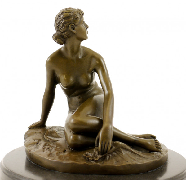Jugendstil-Bronze - Der Frühling (1891) - sign. Peter Breuer