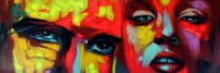 Face Attack – Modernes Gemälde – Martin Klein – Lifestyle Bild