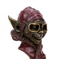 Gnom Figur aus Bronze - Berti der Bruchpilot - Kobold - Martin Klein