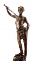 Bronzestatue - David (nach dem Kampf) - sign. Antonin Mercié