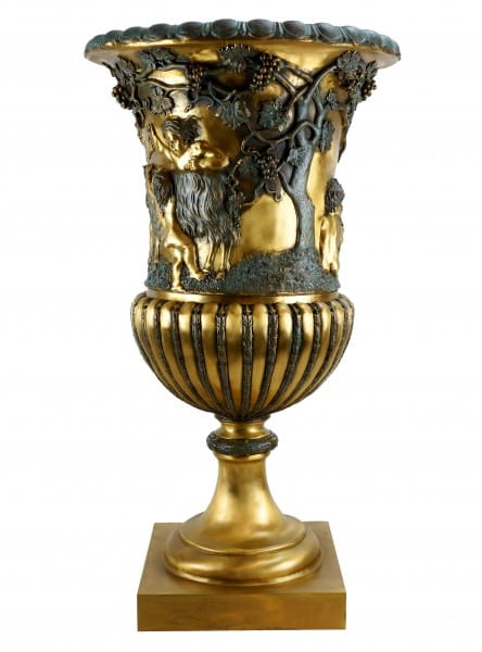 XXL Jugendstil Amphore - Große Vase aus Bronze - signiert Lorenzl