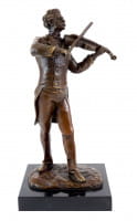 Bronzefigur - Komponist Johann Strauss - signiert Milo